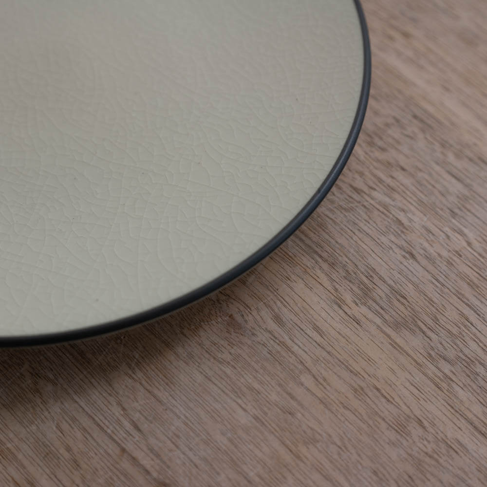 淵さび貫入 メタ22cm皿 -器市-