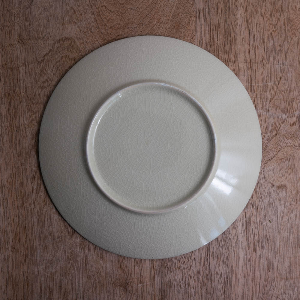 淵さび貫入 メタ22cm皿 -器市-