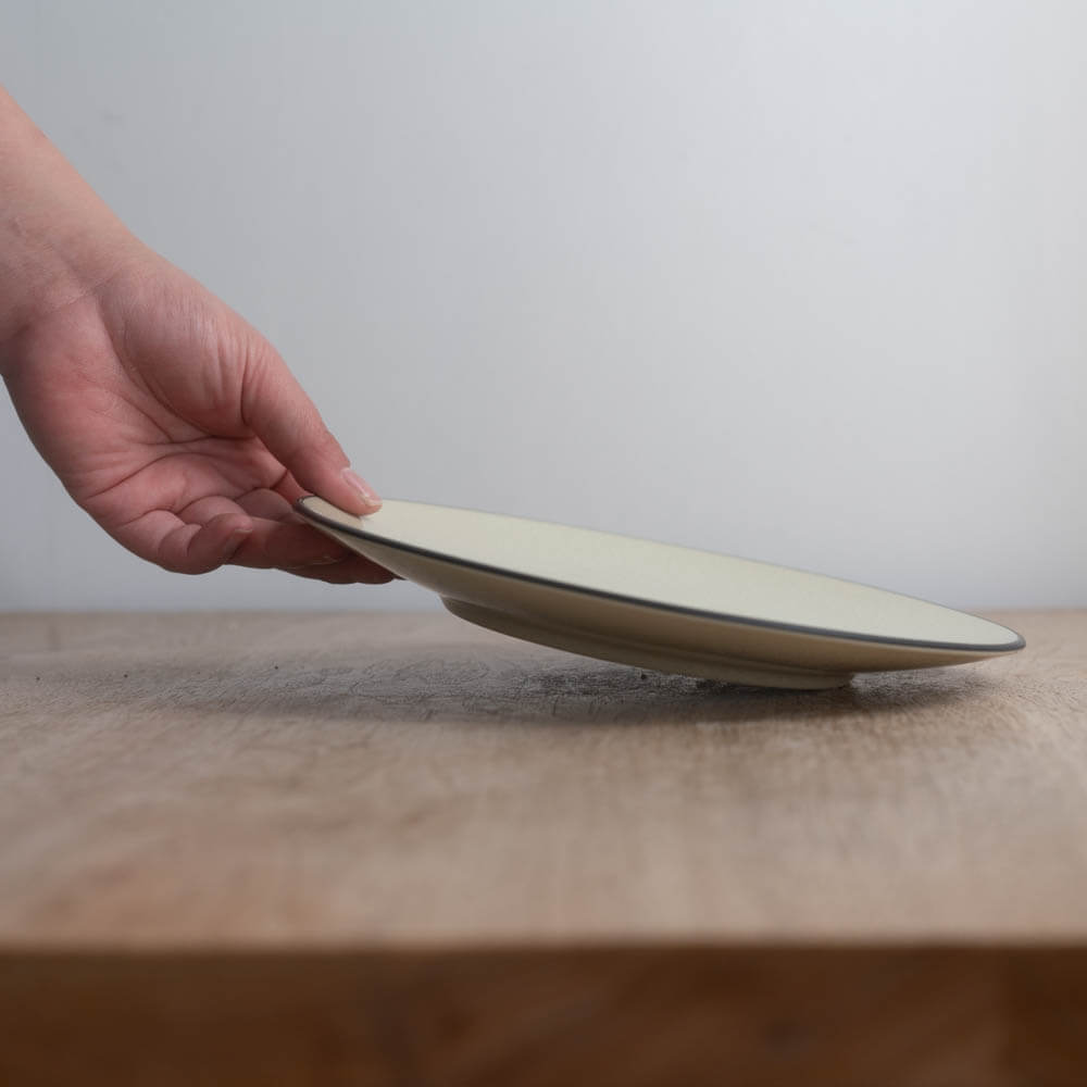 淵さび貫入 メタ22cm皿 -器市-