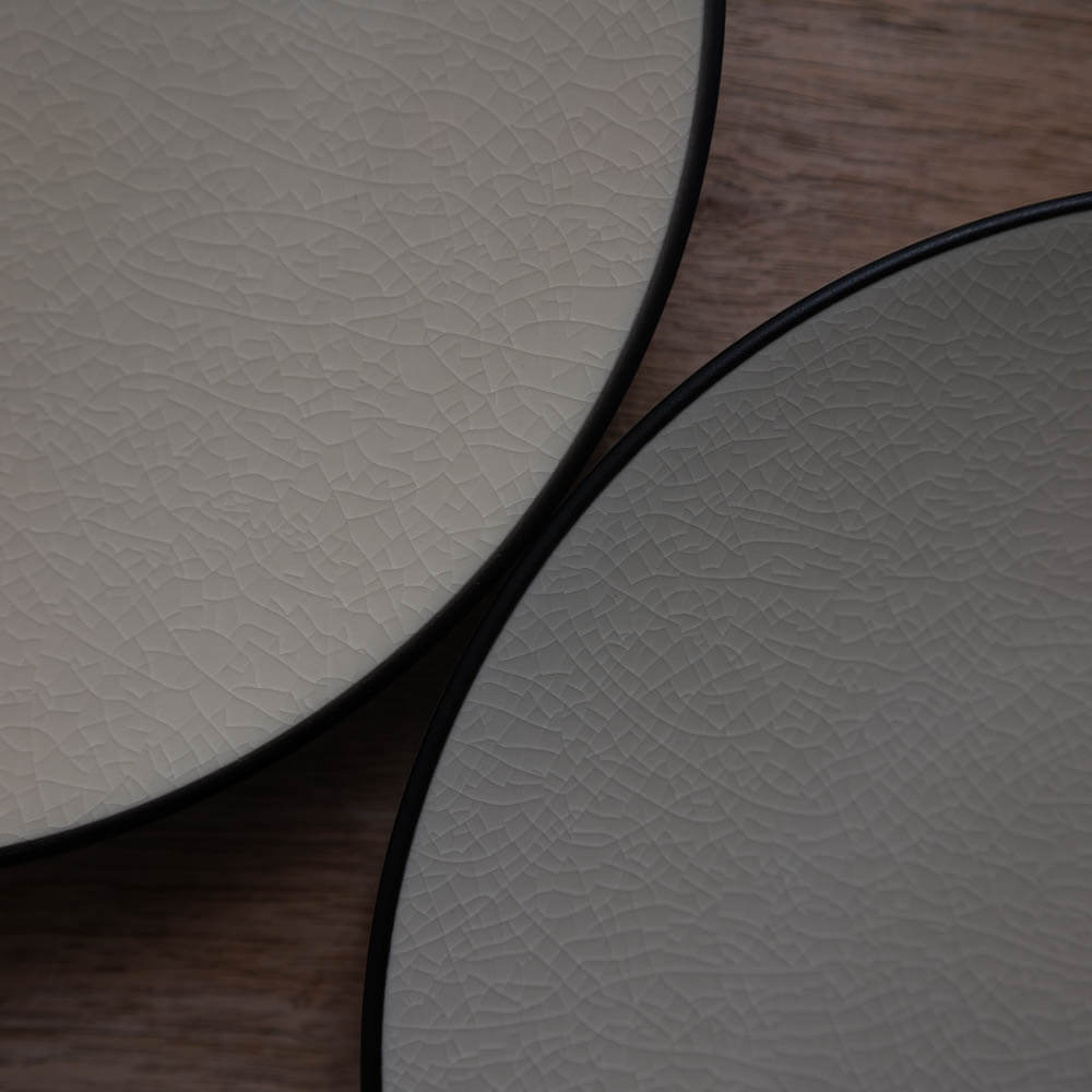 淵さび貫入 メタ22cm皿 -器市-