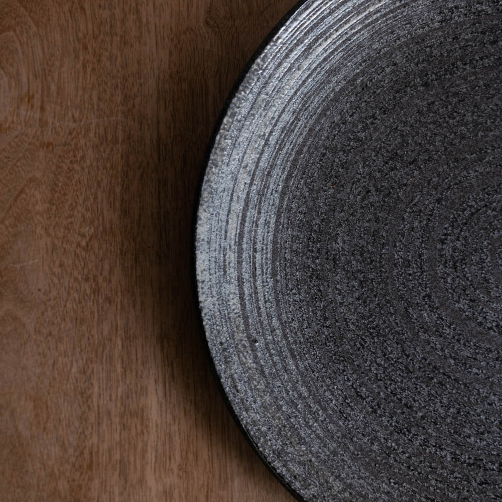 TSUMUJI 黒 メタ9寸皿 -器市-