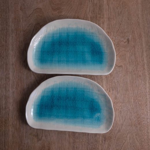 白雲 半月皿 -器市-