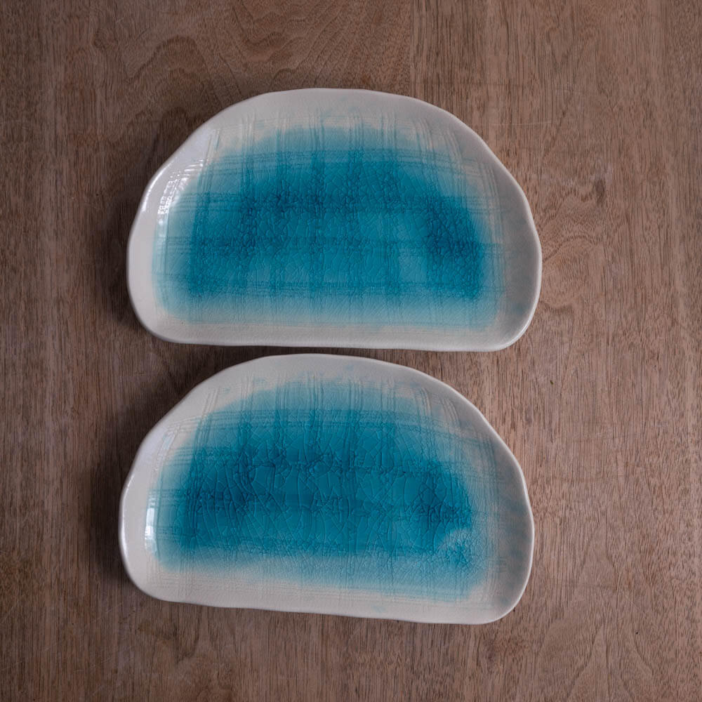 白雲 半月皿 -器市-