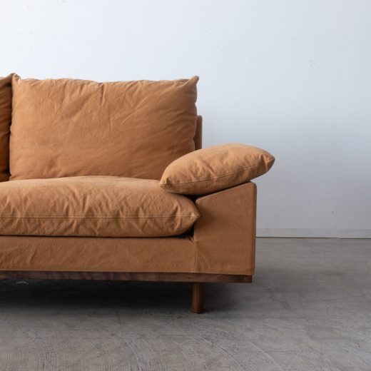 ［現品SALE］アージョ ソファ 206＋スツール 張地：ズックB-8 ウォールナット材 オイル SH440