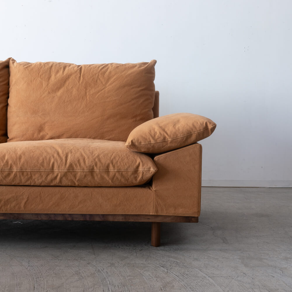 ［現品SALE］アージョ ソファ 206＋スツール 張地：ズックB-8 ウォールナット材 オイル SH440