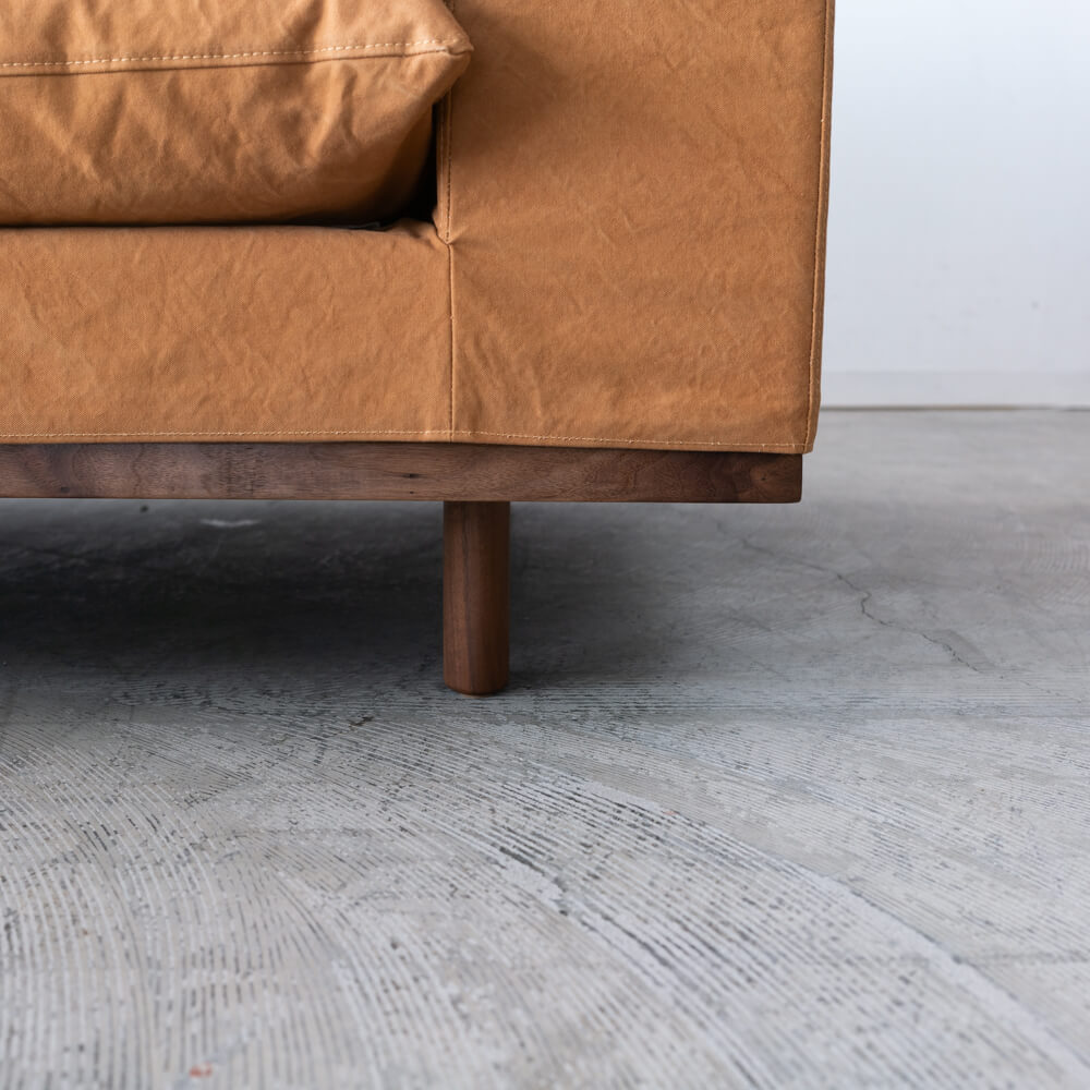 ［現品SALE］アージョ ソファ 206＋スツール 張地：ズックB-8 ウォールナット材 オイル SH440