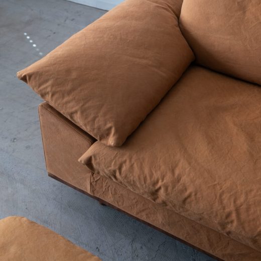 ［現品SALE］アージョ ソファ 206＋スツール 張地：ズックB-8 ウォールナット材 オイル SH440