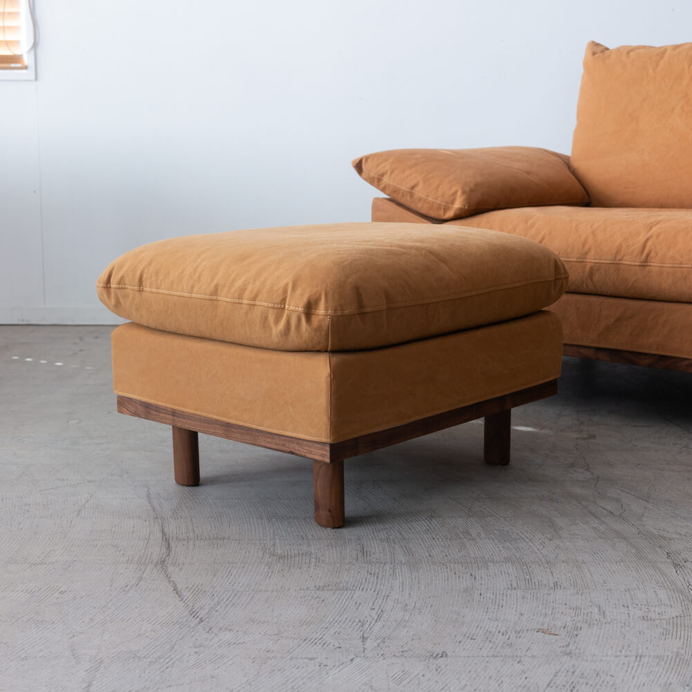 ［現品SALE］アージョ ソファ 206＋スツール 張地：ズックB-8 ウォールナット材 オイル SH440