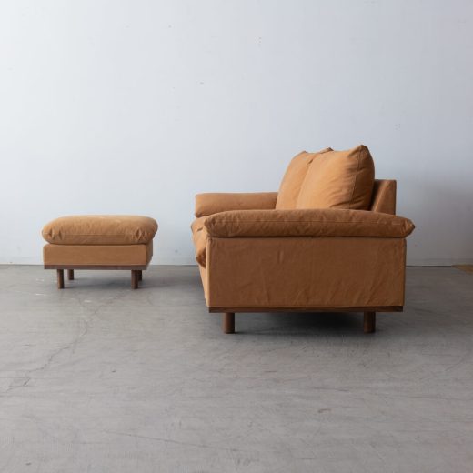 ［現品SALE］アージョ ソファ 206＋スツール 張地：ズックB-8 ウォールナット材 オイル SH440