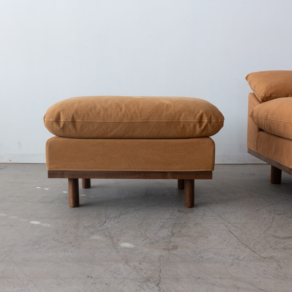 ［現品SALE］アージョ ソファ 206＋スツール 張地：ズックB-8 ウォールナット材 オイル SH440