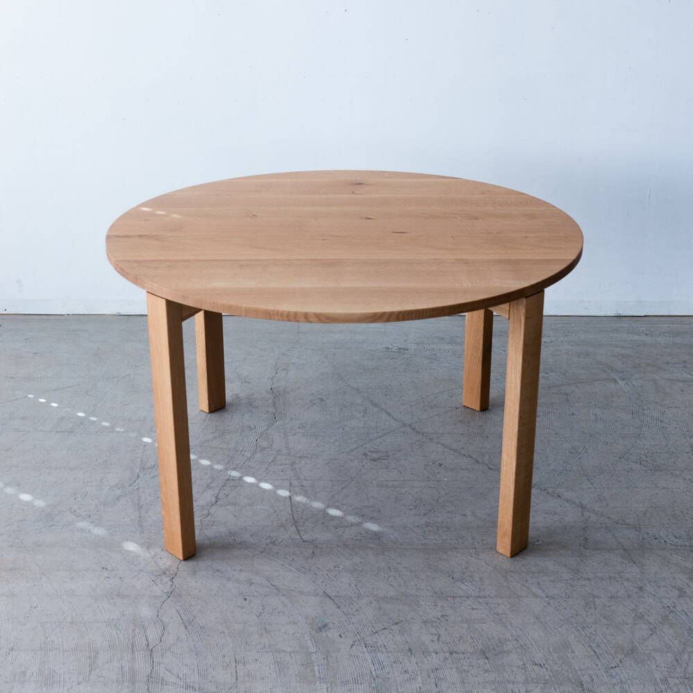 kitoki IK52 maru table W1200 4本脚 ホワイトオーク柾目 節有 / オイル