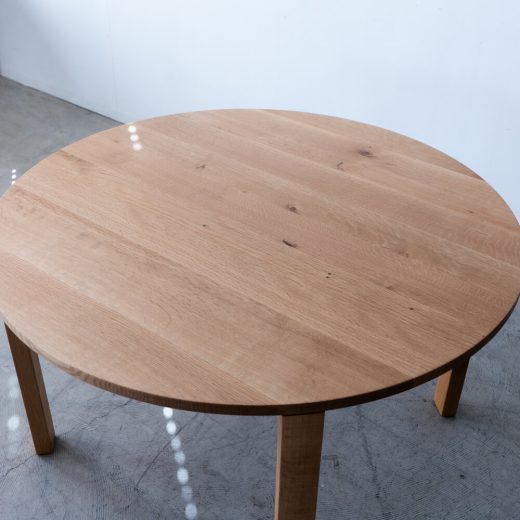 kitoki IK52 maru table W1200 4本脚 ホワイトオーク柾目 節有 / オイル