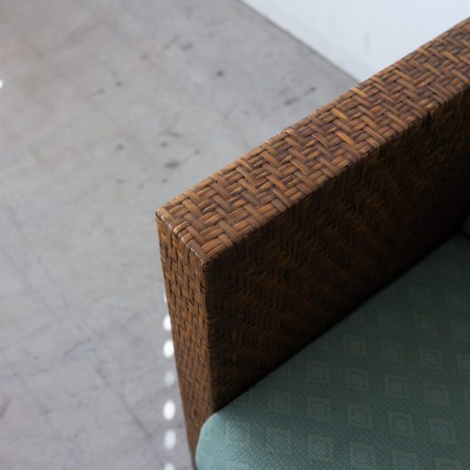 ［アップサイクル品］ラタン 3Pソファ W1800