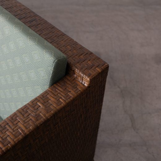 ［アップサイクル品］ラタン 3Pソファ W1800