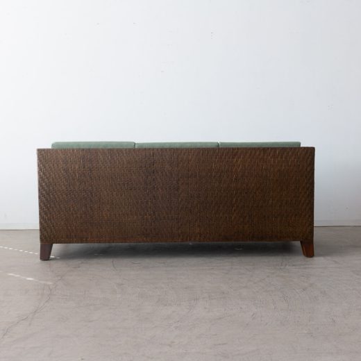 ［アップサイクル品］ラタン 3Pソファ W1800