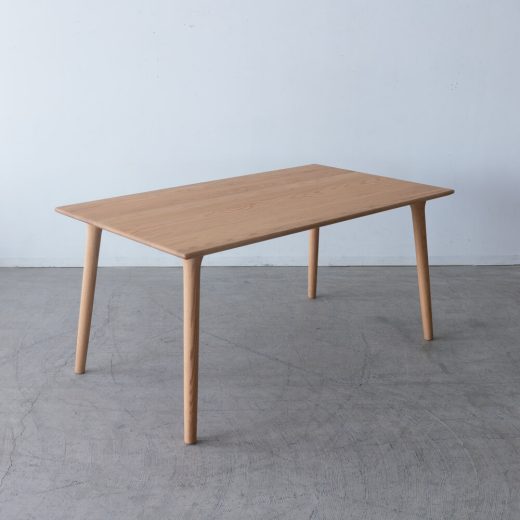 ［現品SALE］TWS ダイニング5点セット（テーブル150×85／テーパー4本脚）レッドオーク材 FC色＋セブルバチェア4脚（グレー）