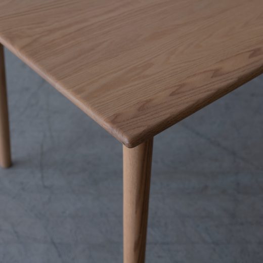 ［現品SALE］TWS ダイニング5点セット（テーブル150×85／テーパー4本脚）レッドオーク材 FC色＋セブルバチェア4脚（グレー）