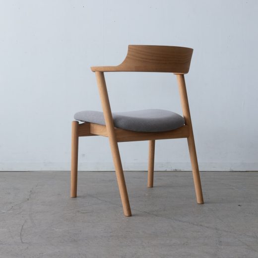 ［現品SALE］TWS ダイニング5点セット（テーブル150×85／テーパー4本脚）レッドオーク材 FC色＋セブルバチェア4脚（グレー）