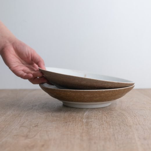 里化粧刷毛目 7.5麺皿 -器市-