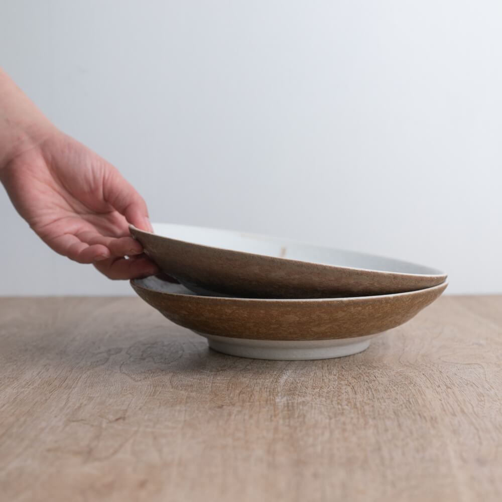 里化粧刷毛目 7.5麺皿 -器市-