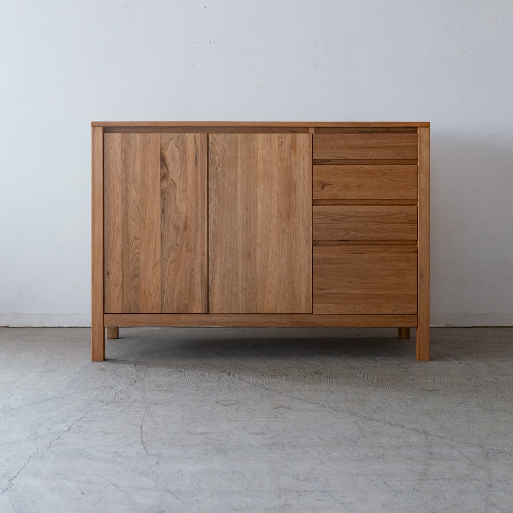 ［数量限定］新品 Prelu サイドボード120 クルミ / ライト