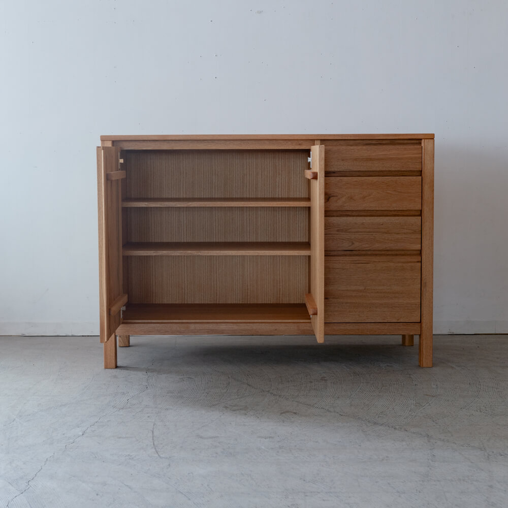 ［数量限定］新品 Prelu サイドボード120 クルミ / ライト