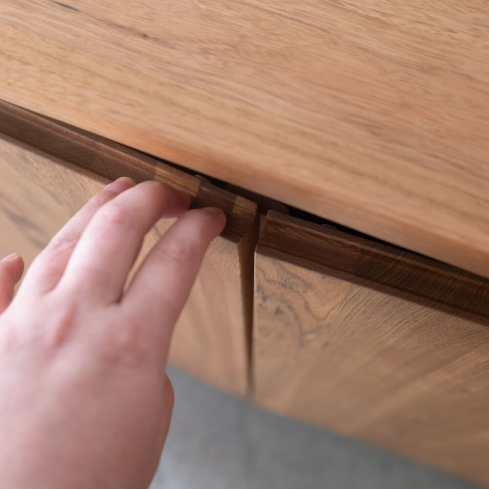 ［数量限定］新品 Prelu サイドボード120 クルミ / ライト