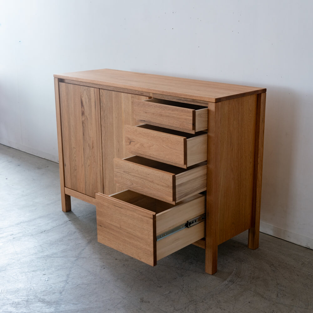 ［数量限定］新品 Prelu サイドボード120 クルミ / ライト