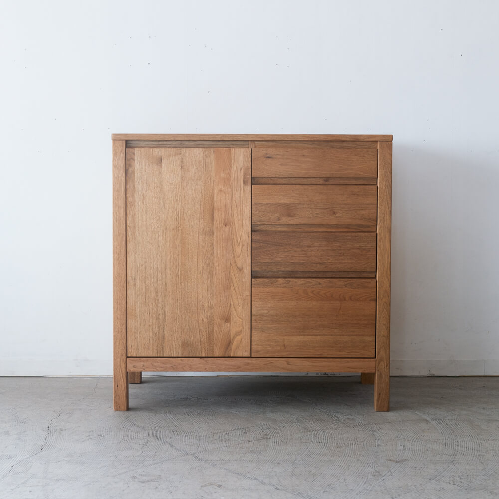 ［数量限定］新品 Prelu サイドボード85 クルミ / ライト