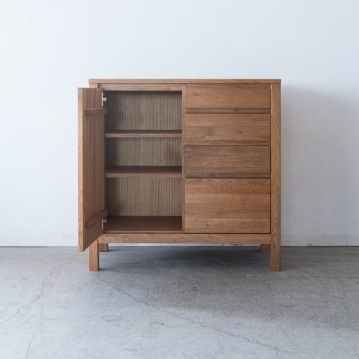 ［数量限定］新品 Prelu サイドボード85 クルミ / ライト