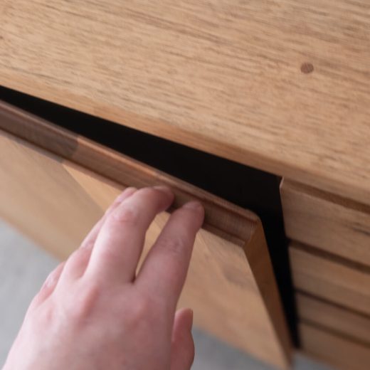 ［数量限定］新品 Prelu サイドボード85 クルミ / ライト