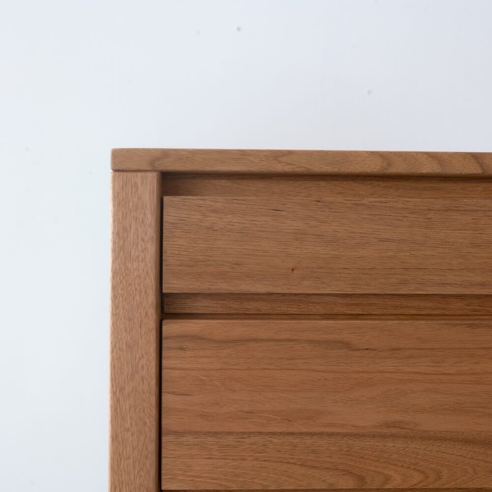 ［数量限定］新品 Prelu リビングチェスト85 クルミ / ライト