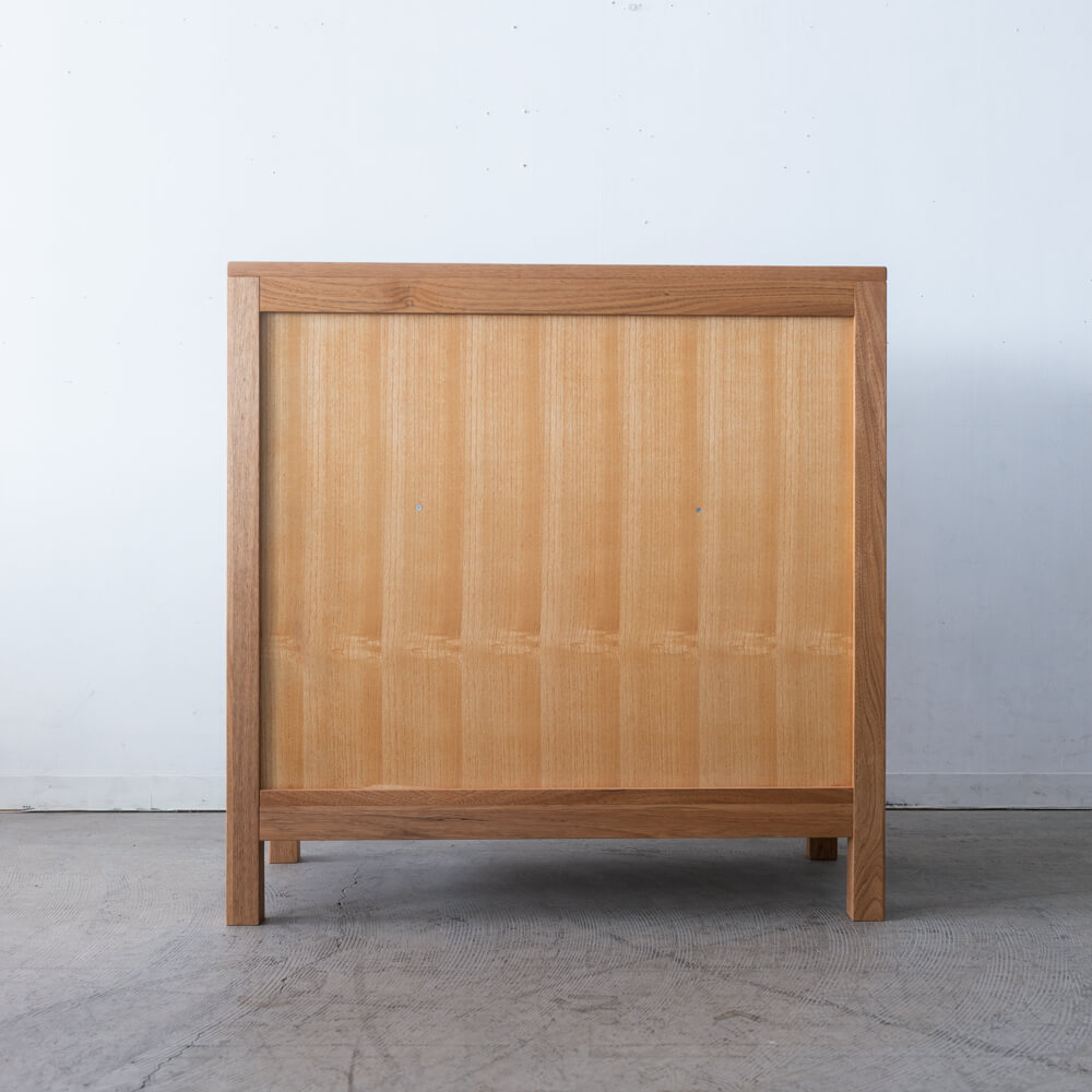 ［数量限定］新品 Prelu リビングチェスト85 クルミ / ライト