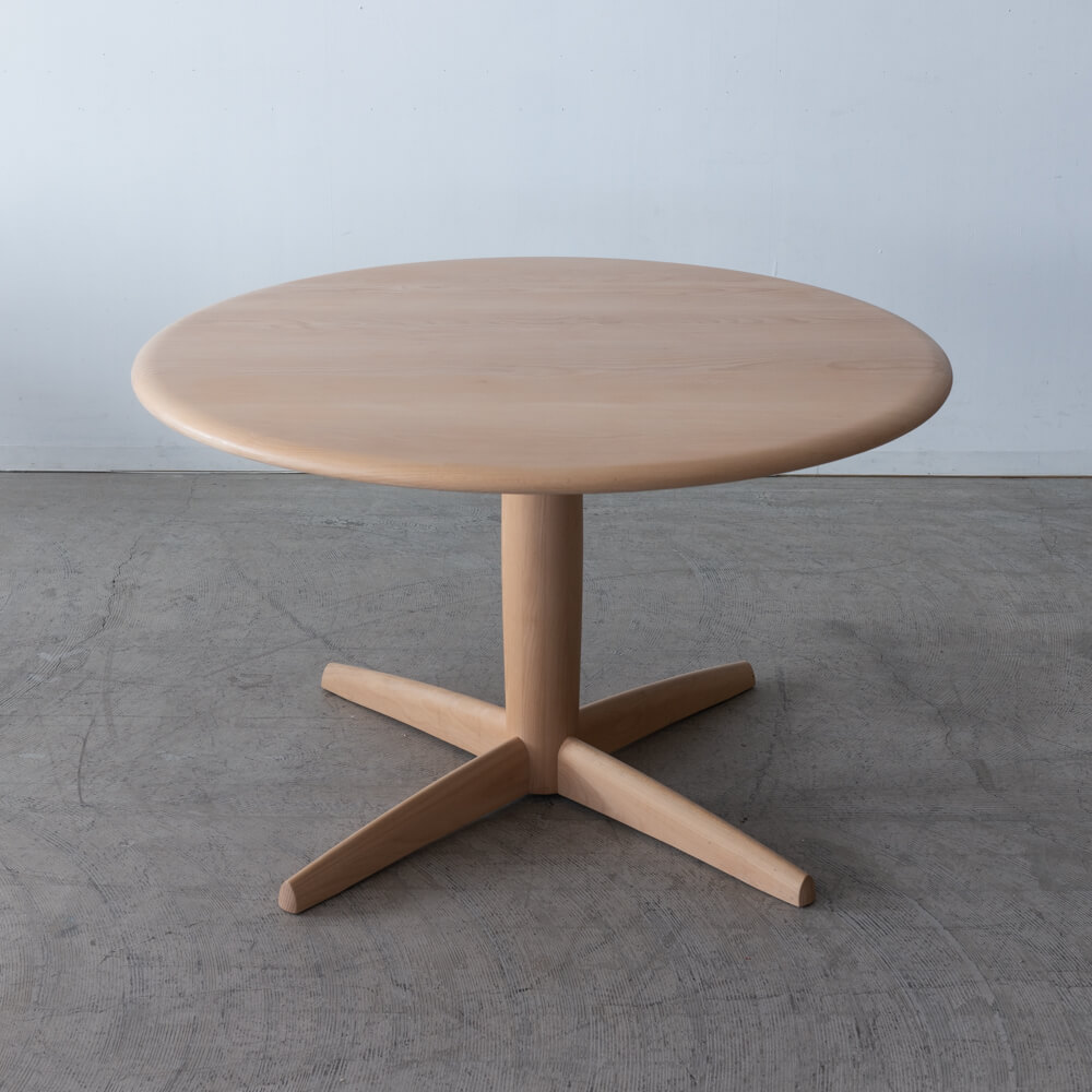 ［アップサイクル品］飛騨産業 尽 丸テーブル ビーチ材 / オイル仕上げ