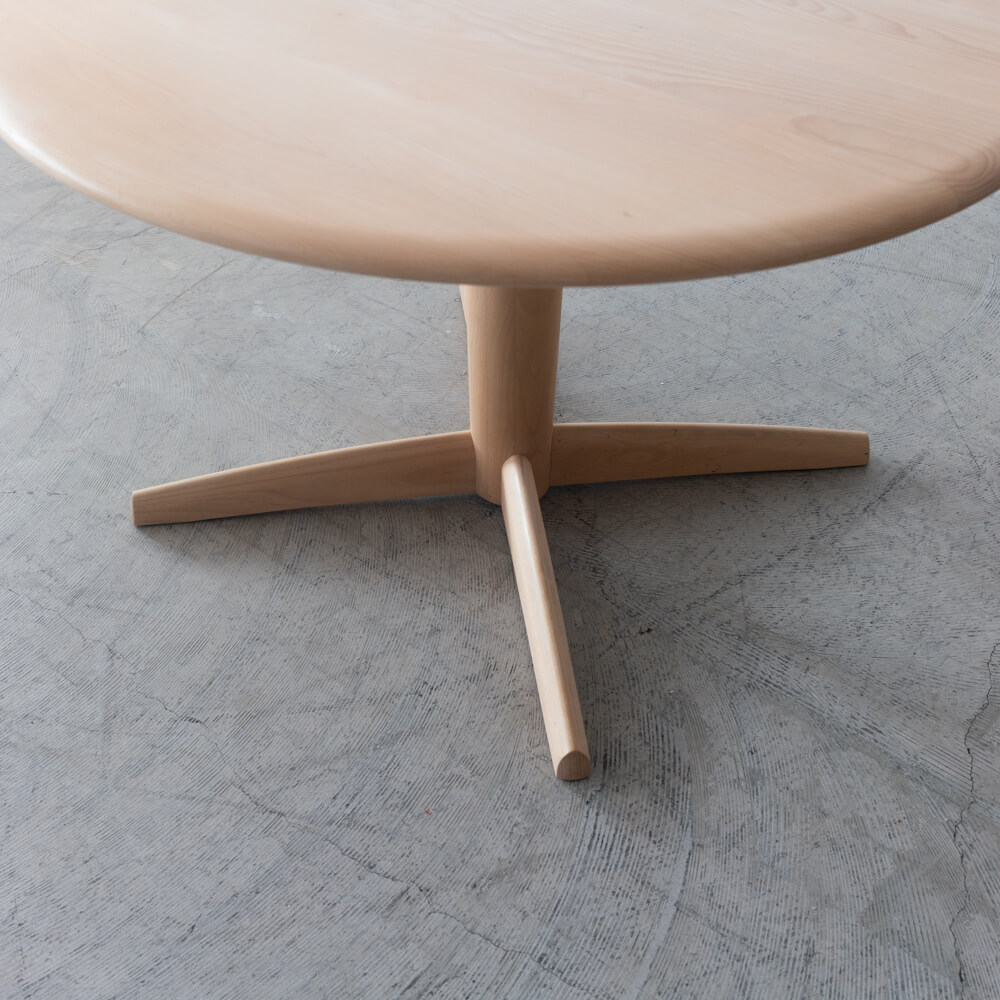 ［アップサイクル品］飛騨産業 尽 丸テーブル ビーチ材 / オイル仕上げ