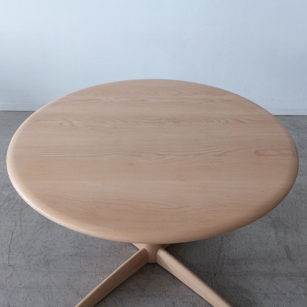 ［アップサイクル品］飛騨産業 尽 丸テーブル ビーチ材 / オイル仕上げ