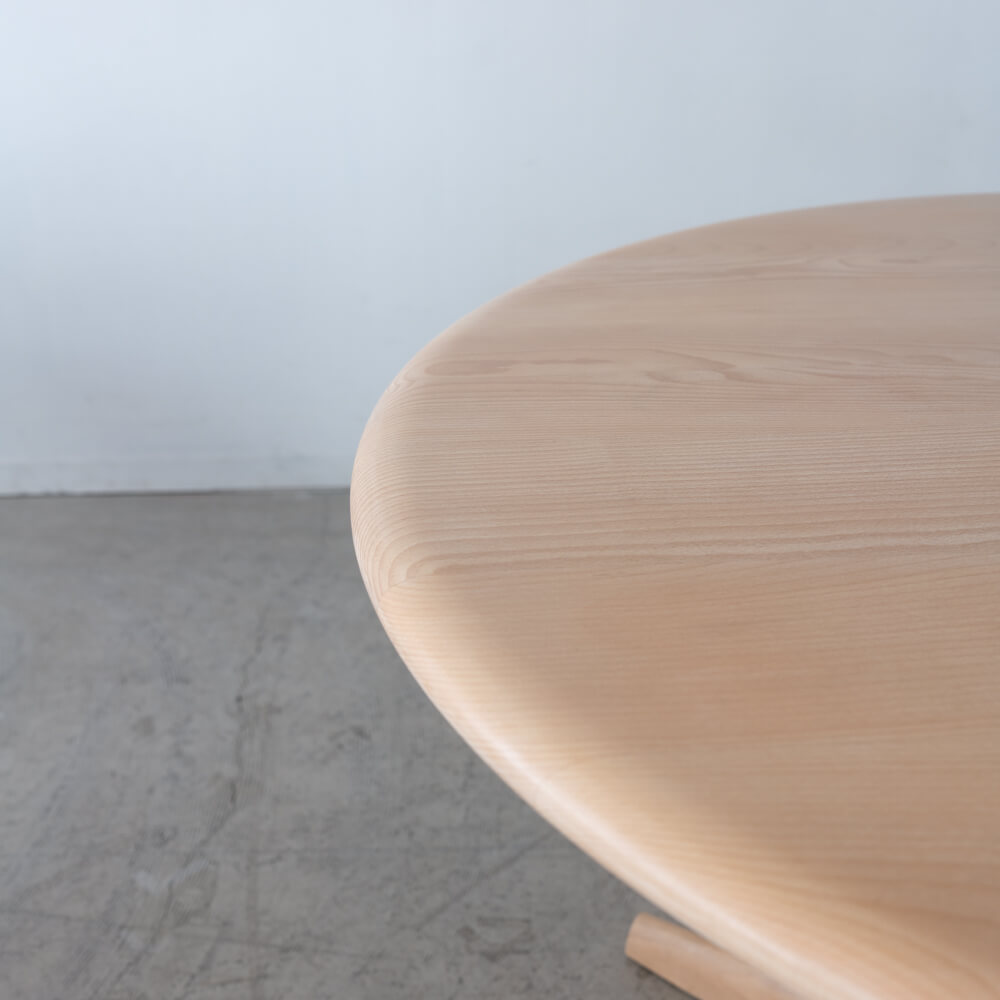 ［アップサイクル品］飛騨産業 尽 丸テーブル ビーチ材 / オイル仕上げ