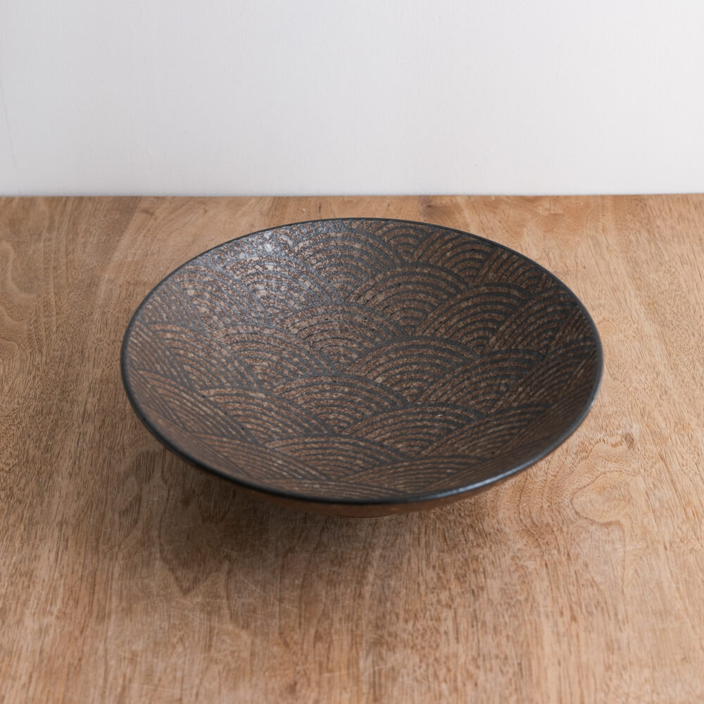 アース波紋 8寸盛鉢 -器市-