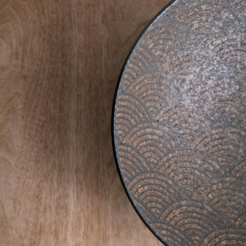 アース波紋 8寸盛鉢 -器市-