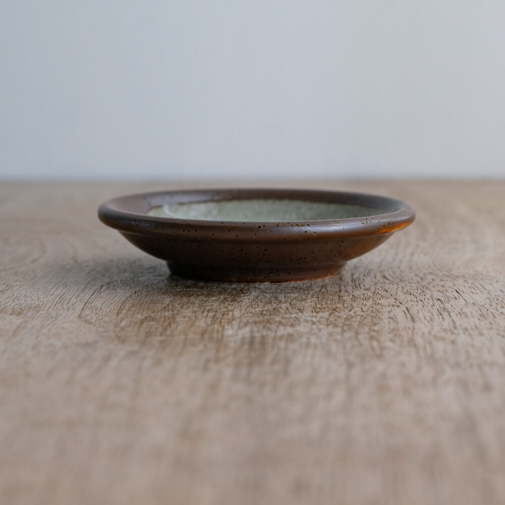 茶白流し 3寸皿 -器市-