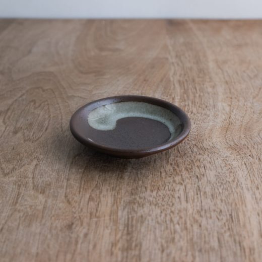 茶白流し 3寸皿 -器市-