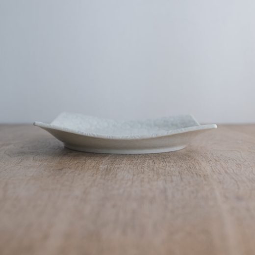 麻波紋白 手引き正角5.5皿 -器市-