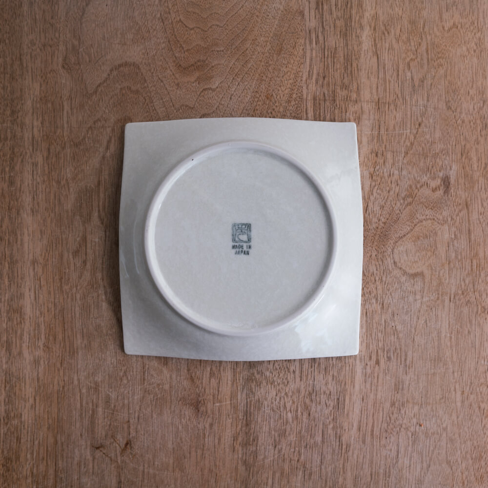 麻波紋白 手引き正角5.5皿 -器市-