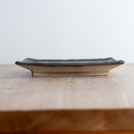 緑彩 焼物皿 -器市-