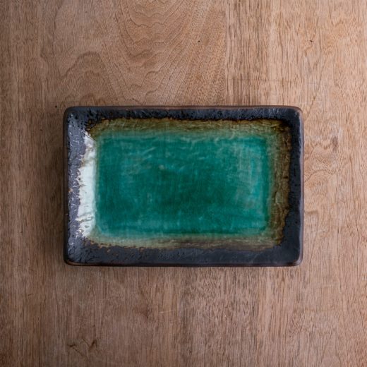 アウトレット食器（器市）の緑彩 焼物皿