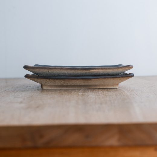 緑彩 焼物皿 -器市-