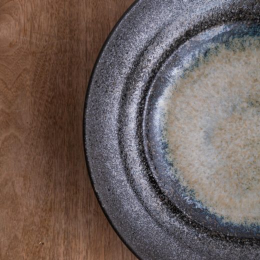 悠々黒鉄 9.5盛皿 -器市-