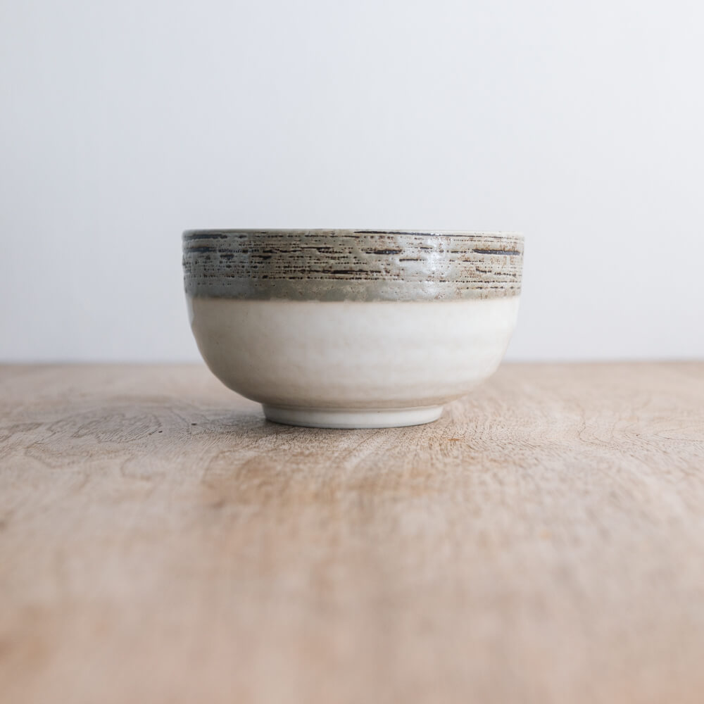 粉引ブラウンライン 碗小 -器市-
