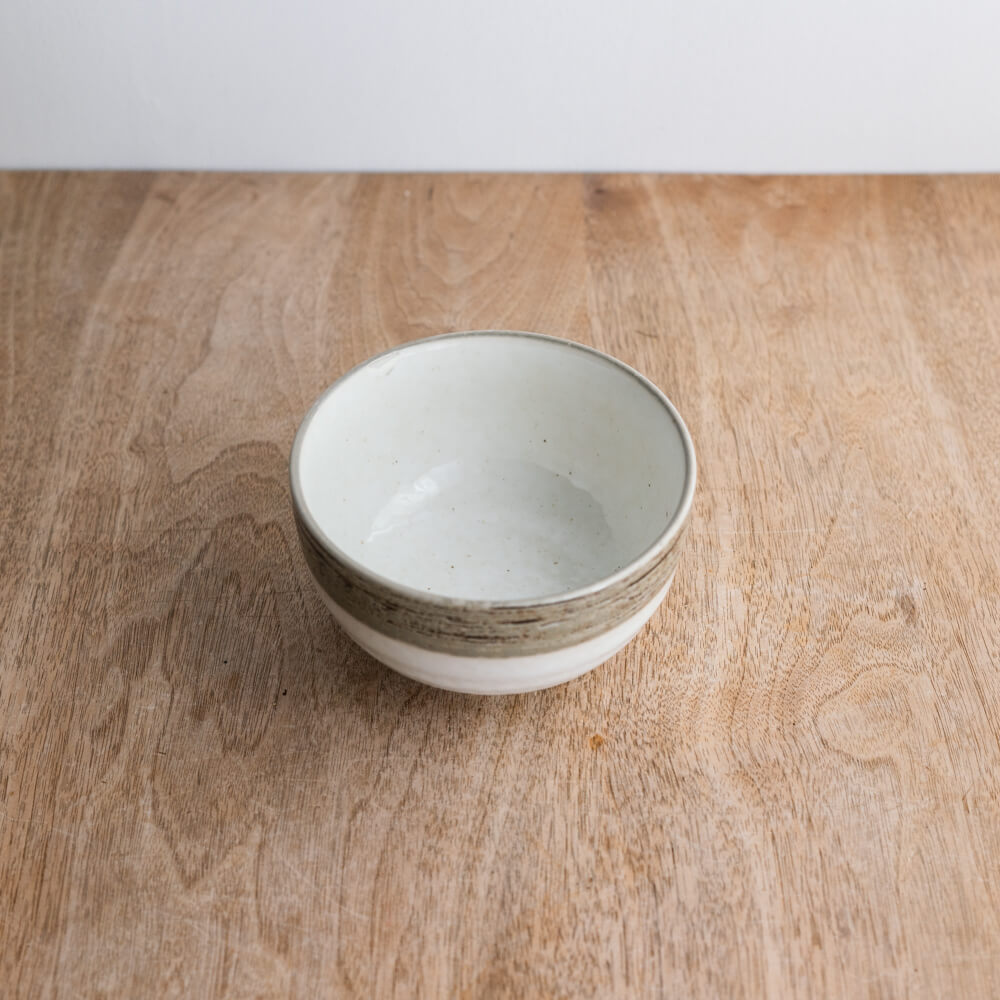 粉引ブラウンライン 碗小 -器市-