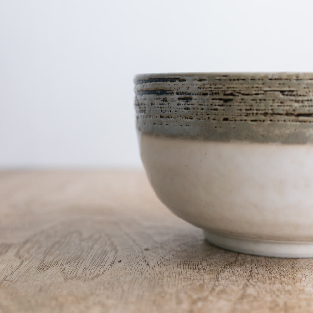 粉引ブラウンライン 碗小 -器市-
